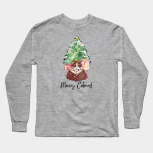 Meowy Catmas! Long Sleeve T-Shirt